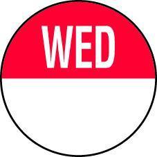 19mm Wednesday Removable Day Dots (1000)