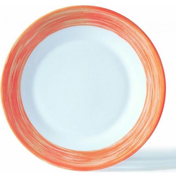 Arcoroc Brush Orange Opal Dinnerware Dinner Plate (25.4cm) (10") (Pack of 24)