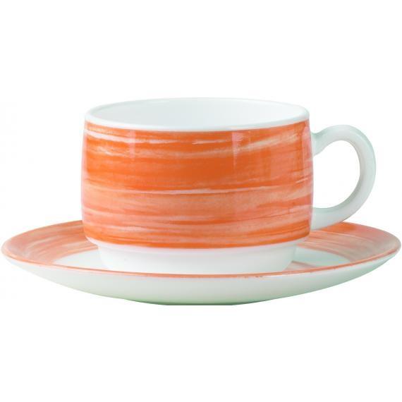 Arcoroc Brush Orange Opal Dinnerware Saucer (14cm) (5.5") (Pack of 48)