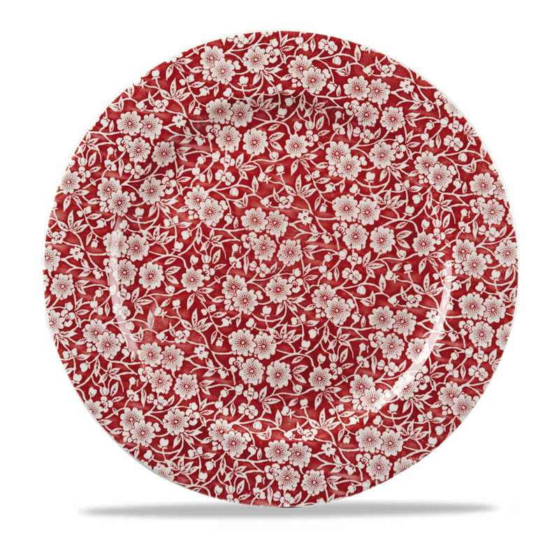 Victorian Calico Cranberry Profile Plate 12" Box 6