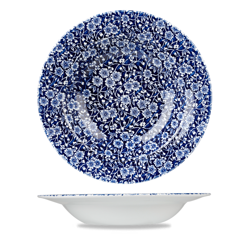 Victorian Calico Willow Profile Rimmed Soup 9.75" Box 6