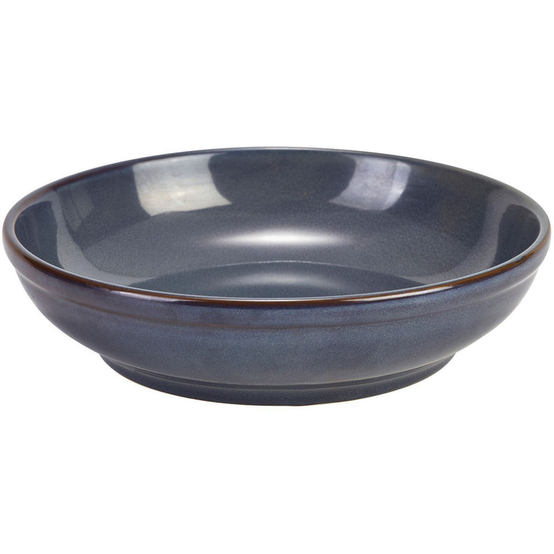 Terra Stoneware Rustic Blue Coupe Bowl 27.5cm