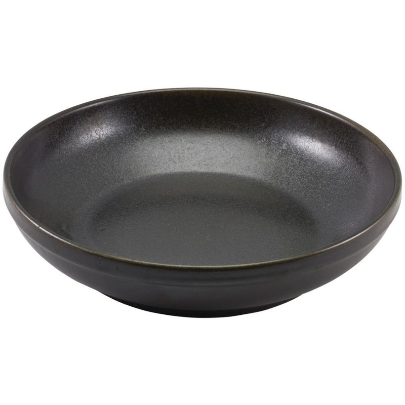 Terra Porcelain Black Coupe Bowl 27.5cm