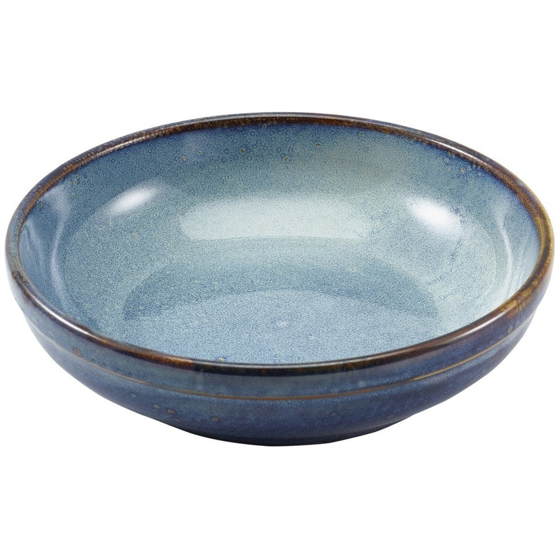 Terra Porcelain Aqua Blue Coupe Bowl 23cm