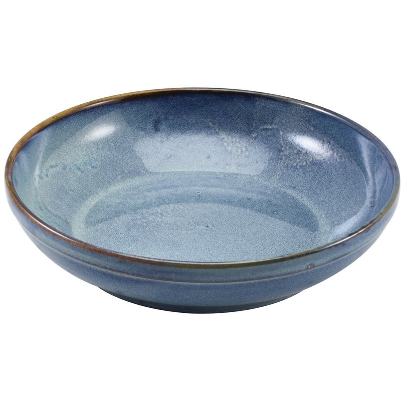 Terra Porcelain Aqua Blue Coupe Bowl 27.5cm