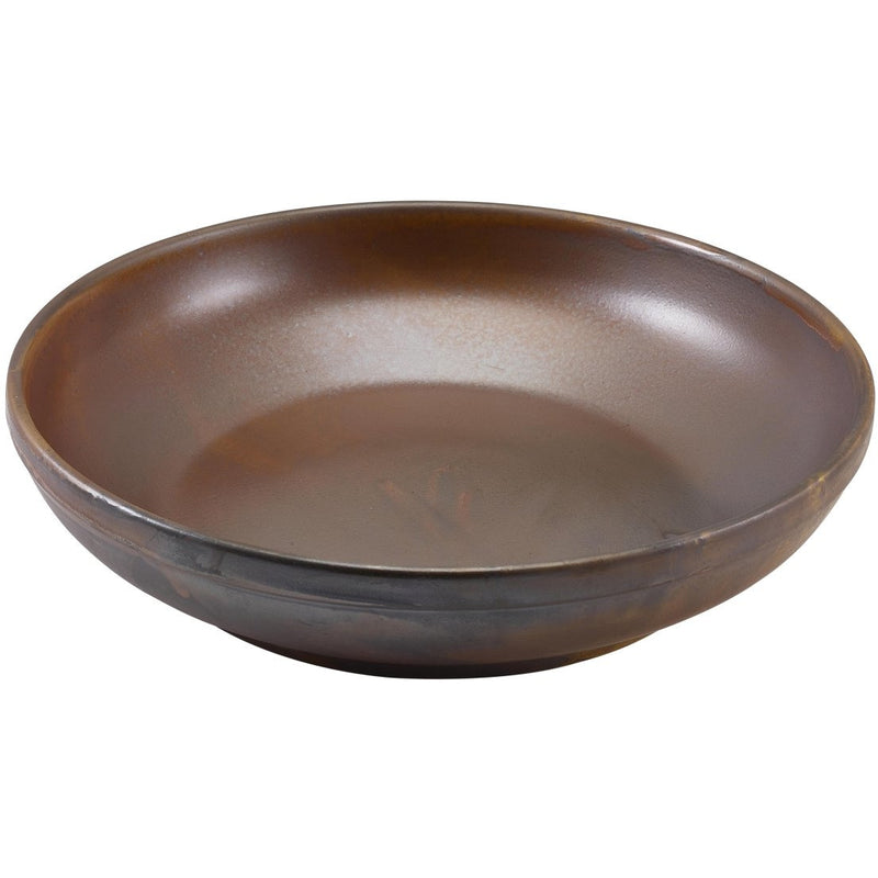 Terra Porcelain Rustic Copper Coupe Bowl 27.5cm