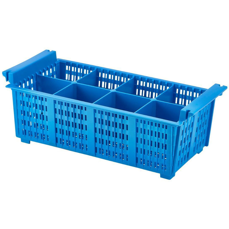 8 Compart Cutlery Basket (Blue)430X210X155mm