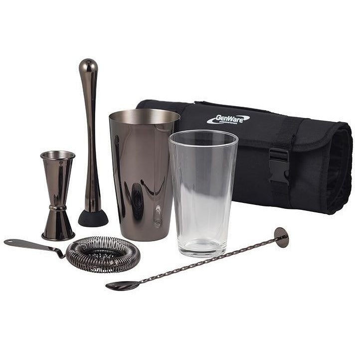 Gun Metal Cocktail Bar Kit 7pcs