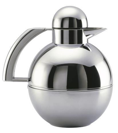 Elia Stylish round design with a two tone brushed and mirror contrasting finish 1.0L Spherical Vacuum Jug