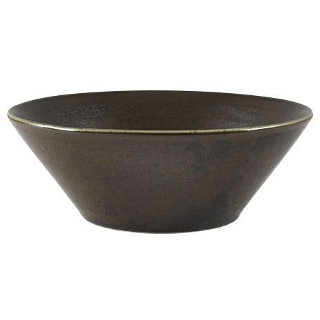 Terra Porcelain Black Conical Bowl 16cm