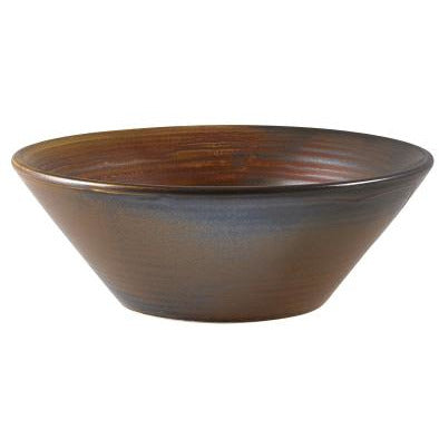 Terra Porcelain Rustic Copper Conical Bowl 14cm