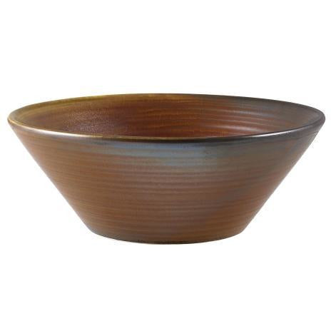 Terra Porcelain Rustic Copper Conical Bowl 16cm