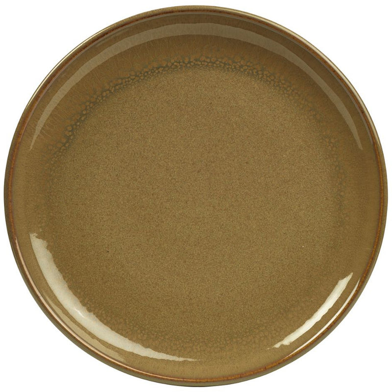 Terra Stoneware Rustic Brown Coupe Plate 24cm