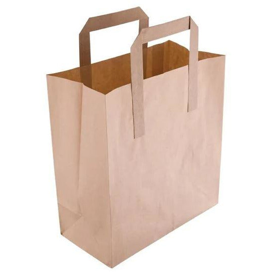 Kraft SOS Takeaway Carrier Bag Brown Medium 11"X14" (Pack 250)