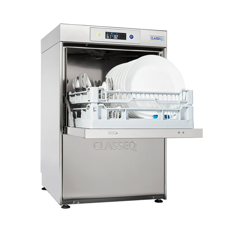 Classeq D400 Duo Undercounter Dishwasher 30A. 1 Phase hardwired. Machine only - no install