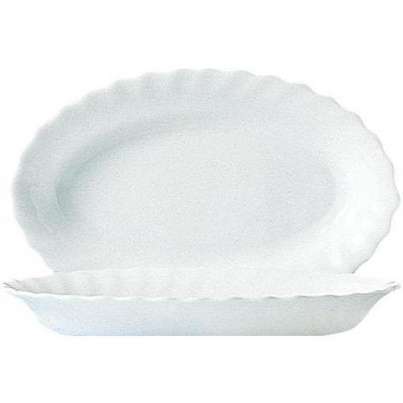 Arcoroc Trianon Opal Dinnerware  Oval Dish Plate / Ravier(22cm)(8.7") (Box of 36) - Smashing Supplies