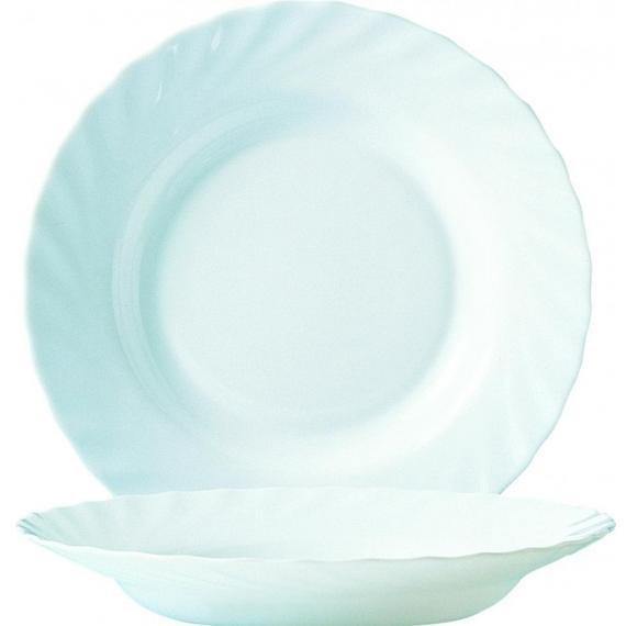 Arcoroc Trianon Opal Dinnerware  Soup Plate(22.6cm)(8.9") (Box of 36) - Smashing Supplies