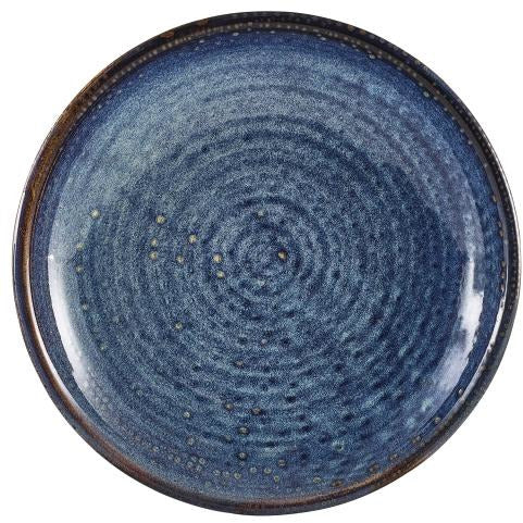 Terra Porcelain Aqua Blue Deep Coupe Plate 21cm