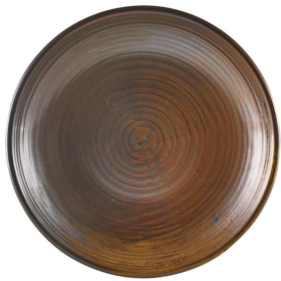 Terra Porcelain Rustic Copper Deep Coupe Plate 25cm