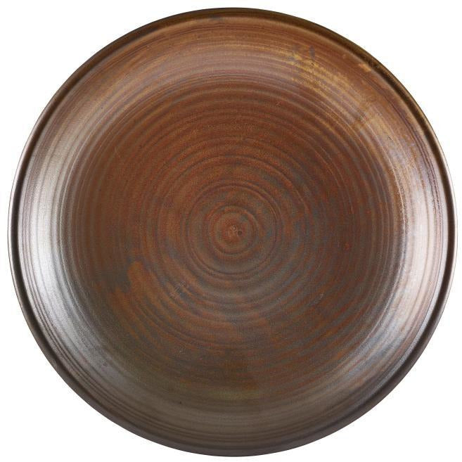 Terra Porcelain Rustic Copper Deep Coupe Plate 28cm