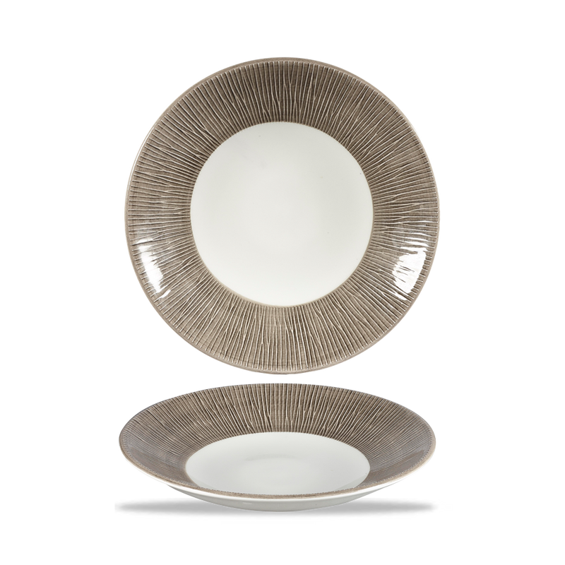 Bamboo Spinwash Dusk  Deep Coupe Plate 9 7/8"  Box 12