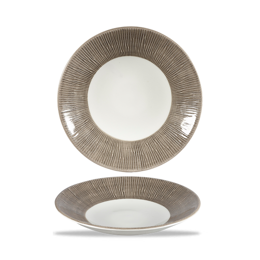 Bamboo Spinwash Dusk  Deep Coupe Plate 9 7/8"  Box 12
