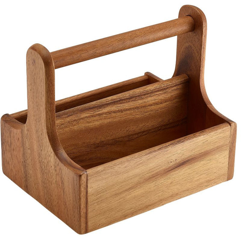 Medium Dark Wood Table Caddy
