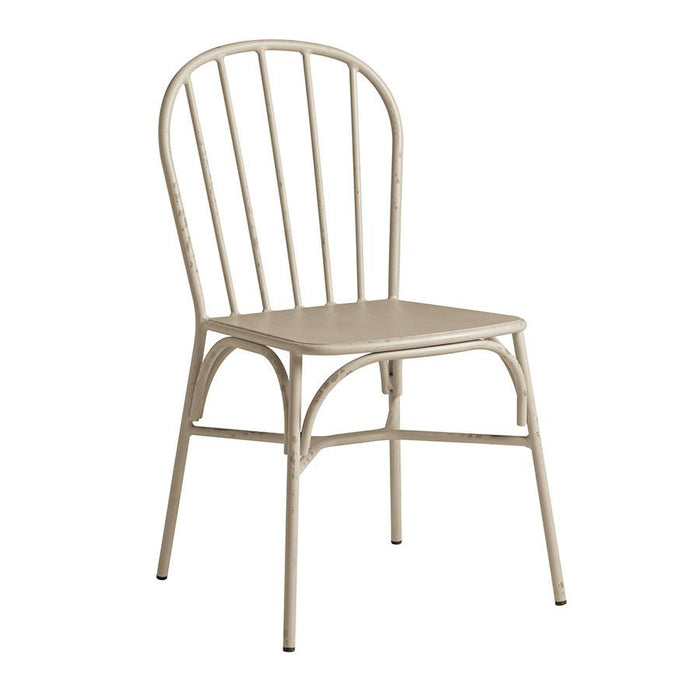 Aluminium side chair
Retro aluminium side chair with rustic appeal. Available in a range of neutral colours. Absolutely will not rust!