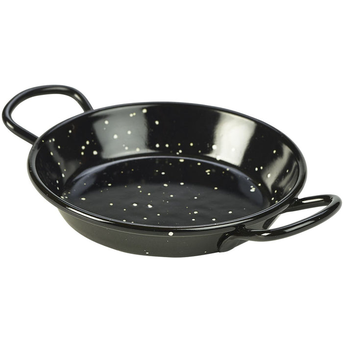 Black Enamel Miniature Paella Pan 10cm