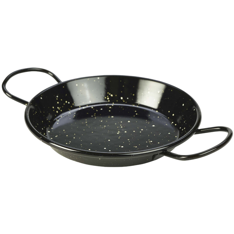 Black Enamel Miniature Paella Pan 15cm