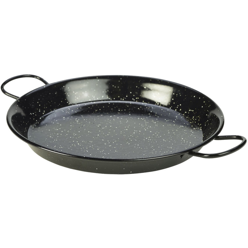 Black Enamel Paella Pan 30cm