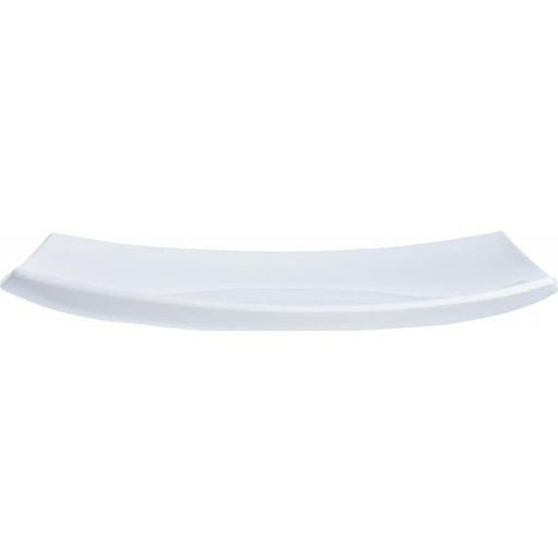 Arcoroc Delice Noir & Blanc Dinnerware  Blanc Rectangular Plate(34.9cm x 25.4cm)(13.8" x 10") (Pack of 12) - Smashing Supplies