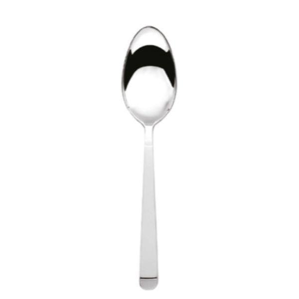The Elia Equinox Dessert Spoon is an elegant item, its slender gauge and minimal design make this an attractive accompaniment to the table.