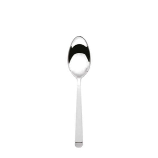 The Elia Equinox Teaspoon is an elegant item, its slender gauge and minimal design make this an attractive accompaniment to the table.