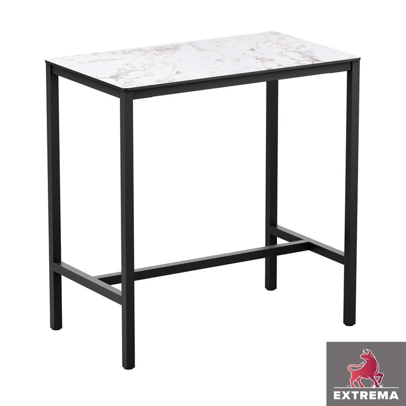 Sturdy four legged table
Very sturdy design table. Base powder coated black for outdoor use, complete with high quality, hard wearing EXTREMA top. May also be used internally if required. Self assembly is required.
