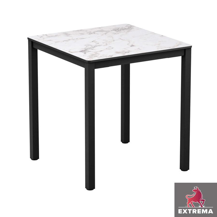 Sturdy four legged table
Very sturdy design table. Base powder coated black for outdoor use, complete with high quality, hard wearing EXTREMA top. May also be used internally if required. Self assembly is required.