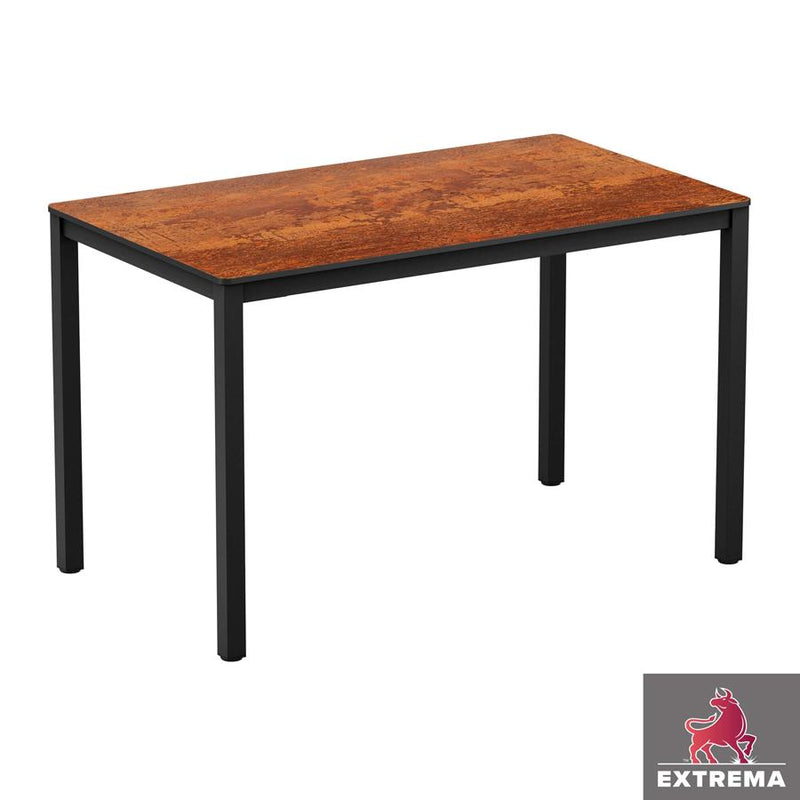 Sturdy four legged table
Very sturdy design table. Base powder coated black for outdoor use, complete with high quality, hard wearing EXTREMA top. May also be used internally if required. Self assembly is required.