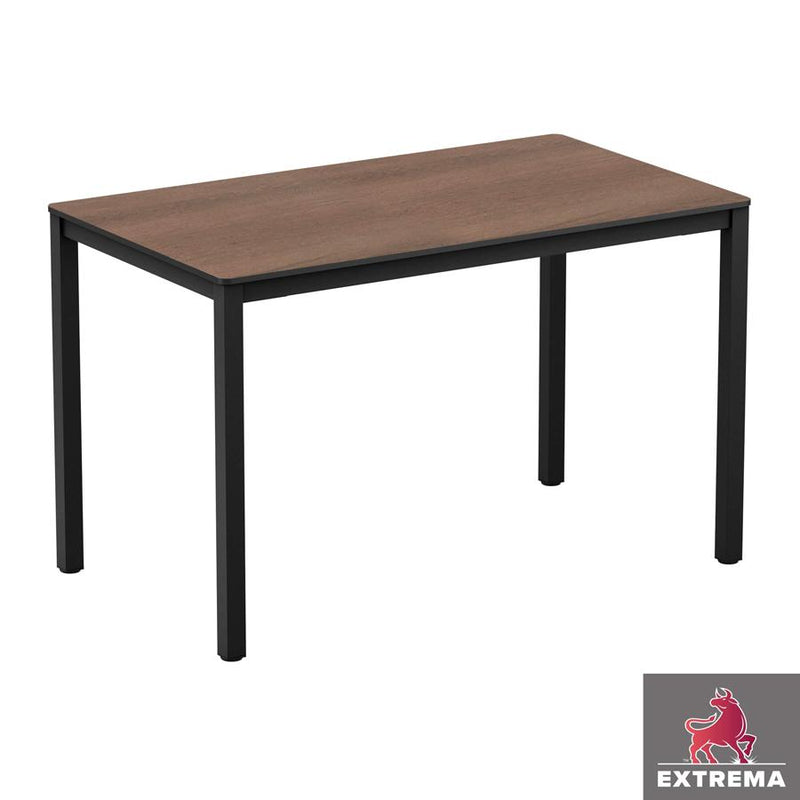 Sturdy four legged table
Very sturdy design table. Base powder coated black for outdoor use, complete with high quality, hard wearing EXTREMA top. May also be used internally if required. Self assembly is required.