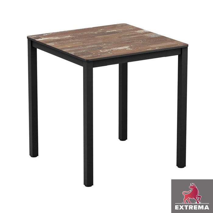 Sturdy four legged table
Very sturdy design table. Base powder coated black for outdoor use, complete with high quality, hard wearing EXTREMA top. May also be used internally if required. Self assembly is required.