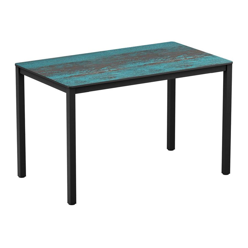 Sturdy four legged table
Very sturdy design table. Base powder coated black for outdoor use, complete with high quality, hard wearing EXTREMA top. May also be used internally if required. Self assembly is required.