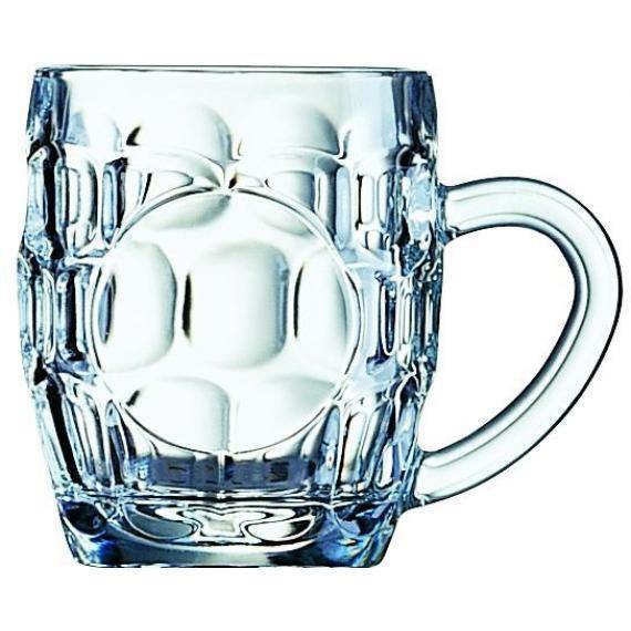 Arcoroc Britannia Tankards  Dimpled Tankard Panelled CE 1/2pt(29cl)(10oz) (Box of 24) - Smashing Supplies