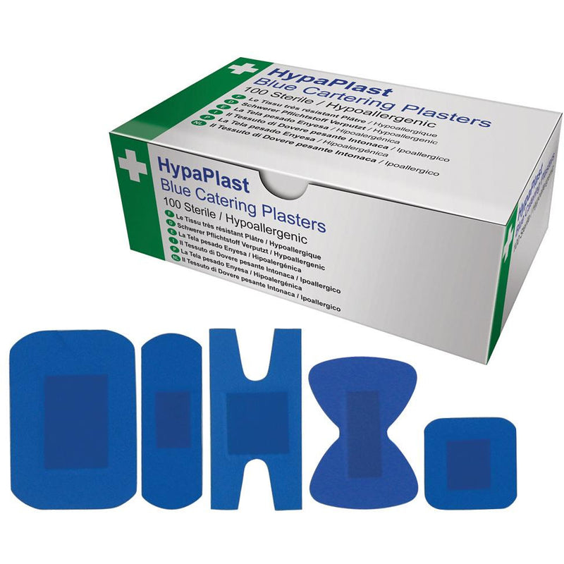 Blue Detectable Plasters Mix 5 Types Box 100