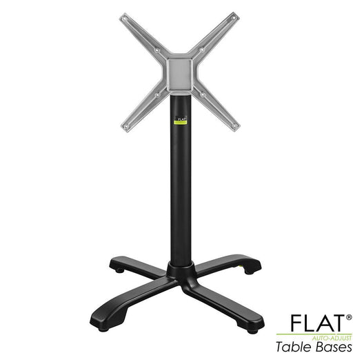 The Auto-Adjust SX26 Lightweight Stackable Dining Height Table Base is made from aluminium and is ideal for indoor use. The unique flip-top mechanism allows for efficient storage. Available in polished, black and grey finishes and contains PAD technology for stabilising tables and aligning table tops. 