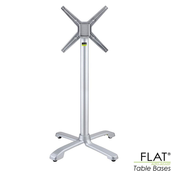 The Auto-Adjust SX26 Lightweight Stackable Bar Height Table Base is made from aluminium and is perfect for both indoor and outdoor areas.The unique flip-top mechanism allows for easy storage. Available in polished, black and grey and contains PAD technology for stabilising tables and aligning table tops. 