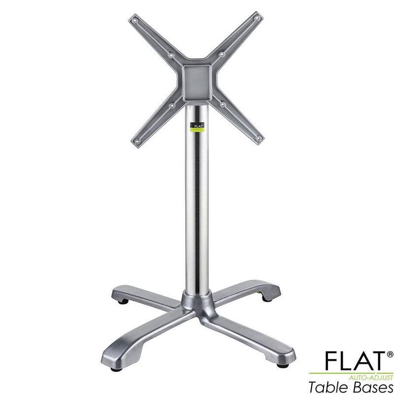 The Auto-Adjust SX26 Lightweight Stackable Dining Height Table Base is made from aluminium and is ideal of indoor use. The unique flip-top mechanism allows for efficient storage. Available in polished, black and grey finishes and contains PAD technology for stabilising tables and aligning table tops. 