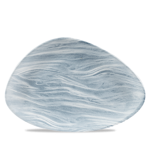 Fluid Pearl Grey Triangle Chefs Plate 13 3/4"X7 3/8" Box 6