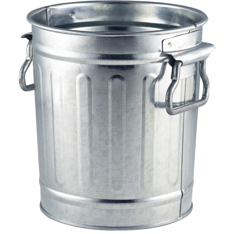 Miniature Galvanised Bin 14x12x15cm