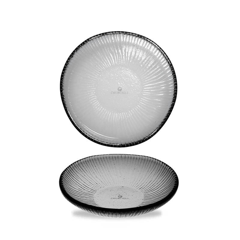 Dusk Glass Round Bamboo Bowl 17Cm Box 6