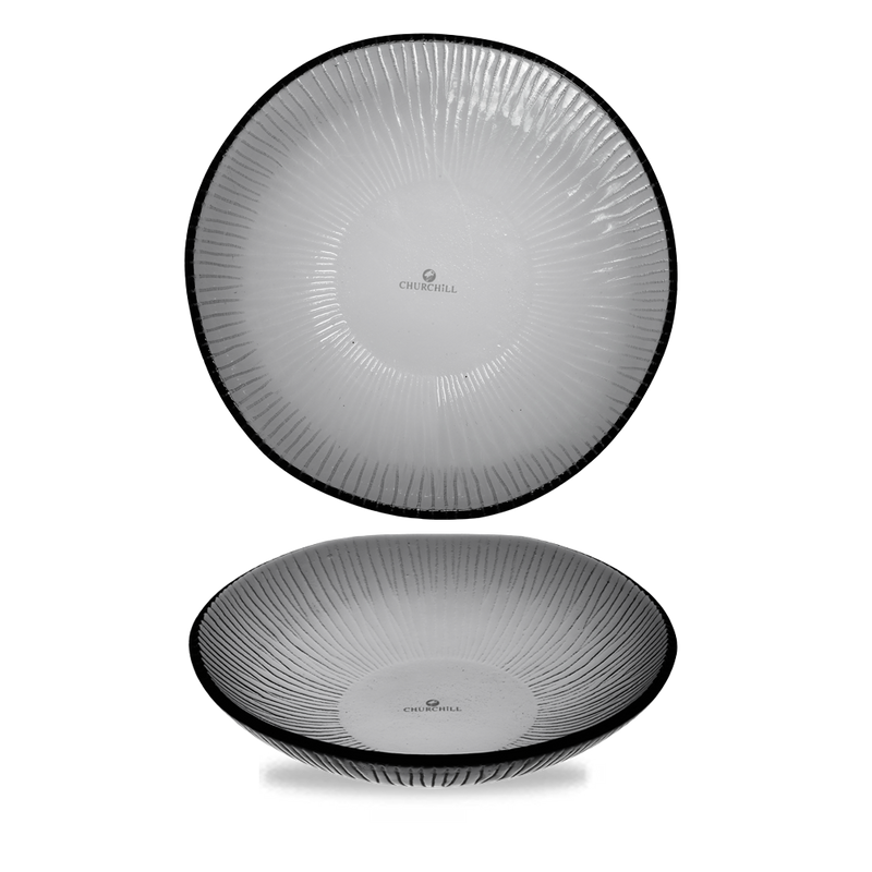 Dusk Glass Round Bamboo Bowl 22Cm Box 6