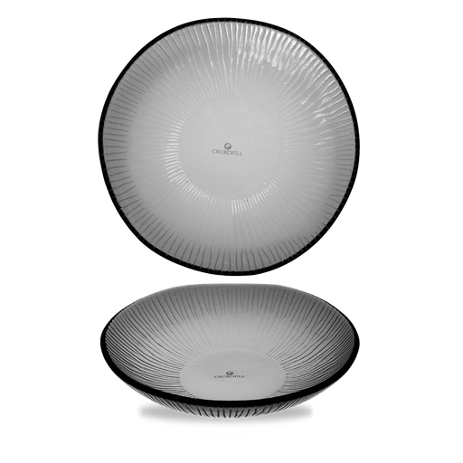 Dusk Glass Round Bamboo Bowl 22Cm Box 6